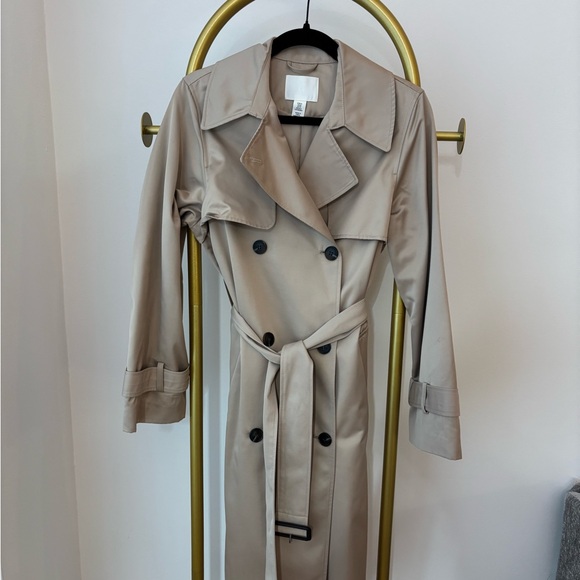 H&M Jackets & Blazers - H&M Taupe Trench Coat with Belt - Double-Breasted